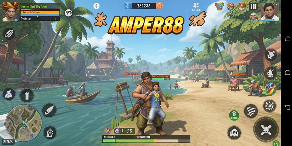 Tampilan gameplay menarik dari AMPER88 yang mengasyikkan.