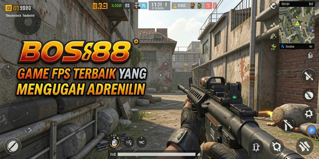 Tangkapan layar gameplay BOS88 yang penuh aksi FPS.