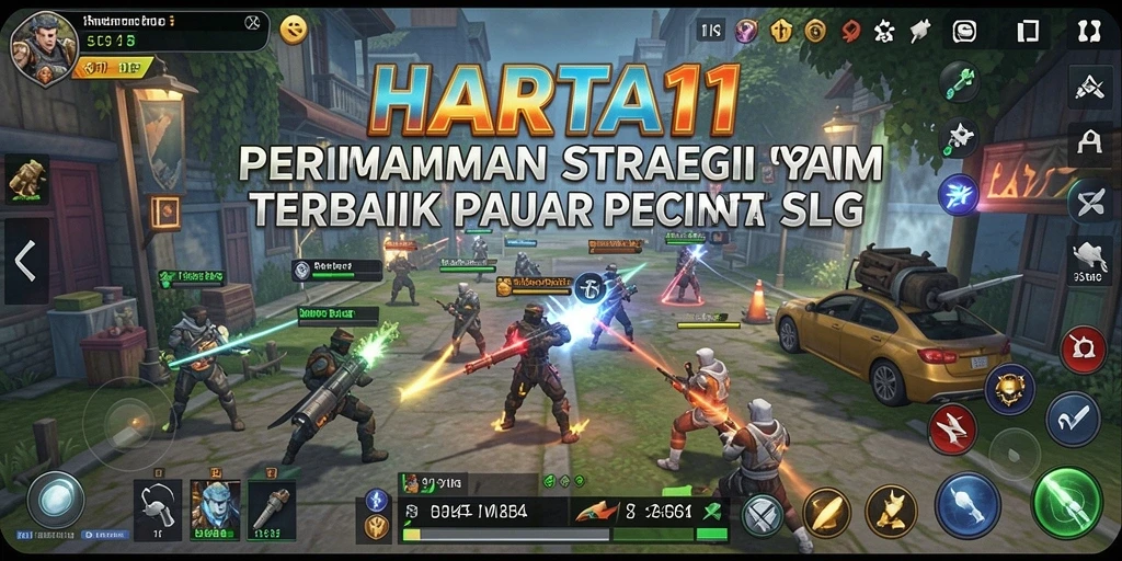 Screenshot HARTA11 menampilkan aksi pertempuran yang mendebarkan dalam gameplay SLG.