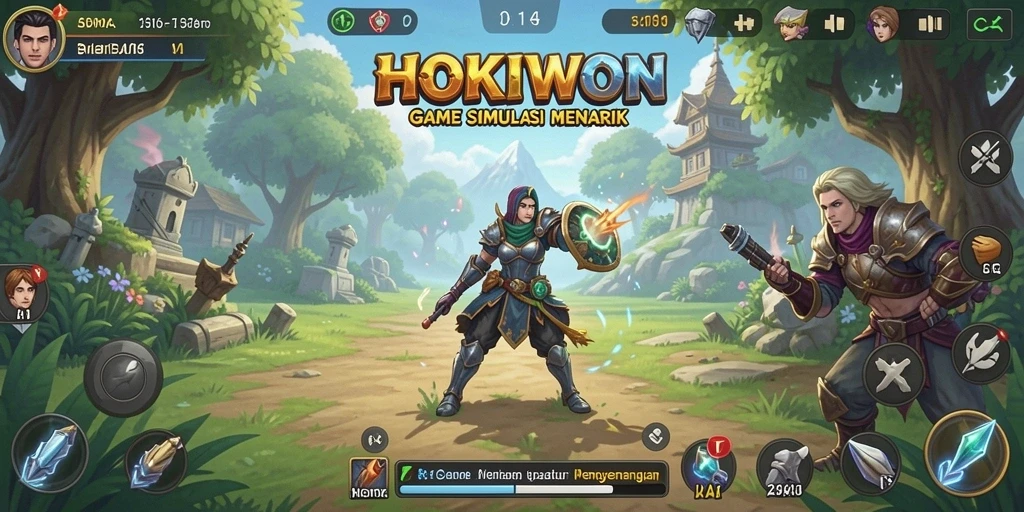 Tampilan gameplay HOKIWON yang memikat dan mengasyikkan.