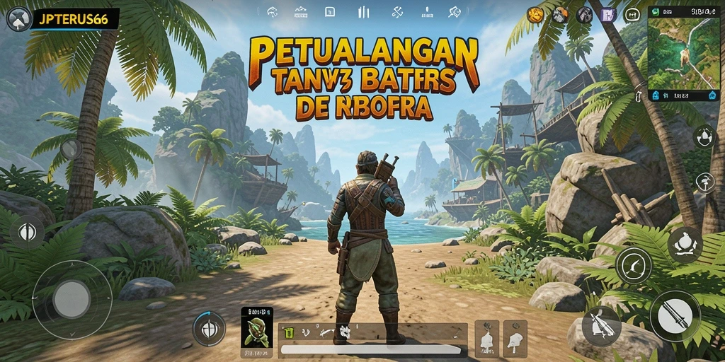 Screenshot gameplay JPTERUS66 yang memperlihatkan eksplorasi dunia terbuka.