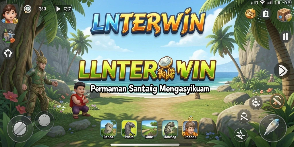 Tampilan gameplay LNTERWIN dengan momen seru dan penuh warna.